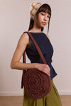 rae circle swirl bag - chocolate