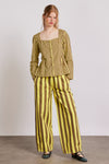 rafe pants - yellow choc stripe
