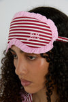 damson pj eye mask - red stripe