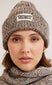 flecked yarn beanie - chocolate