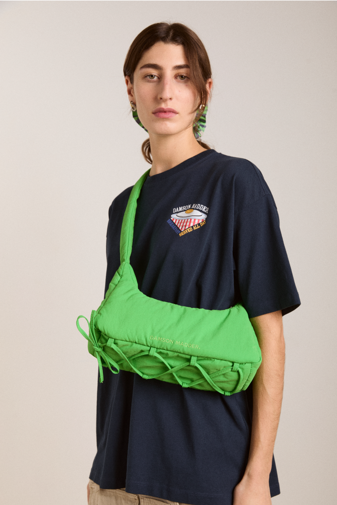 puffy saz bag - green
