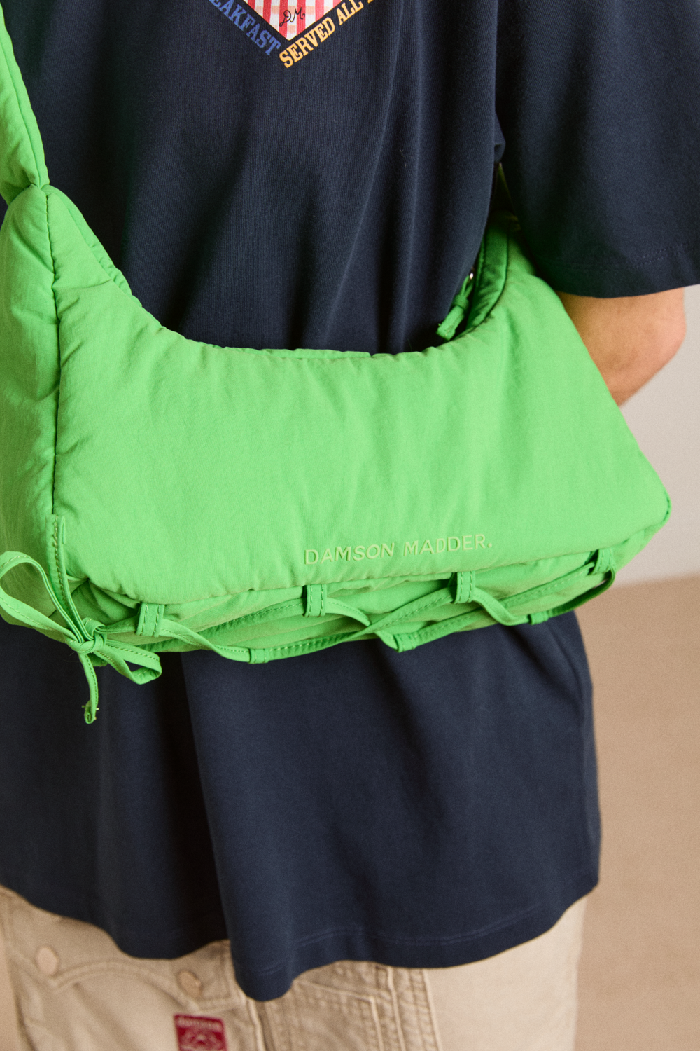 puffy saz bag - green