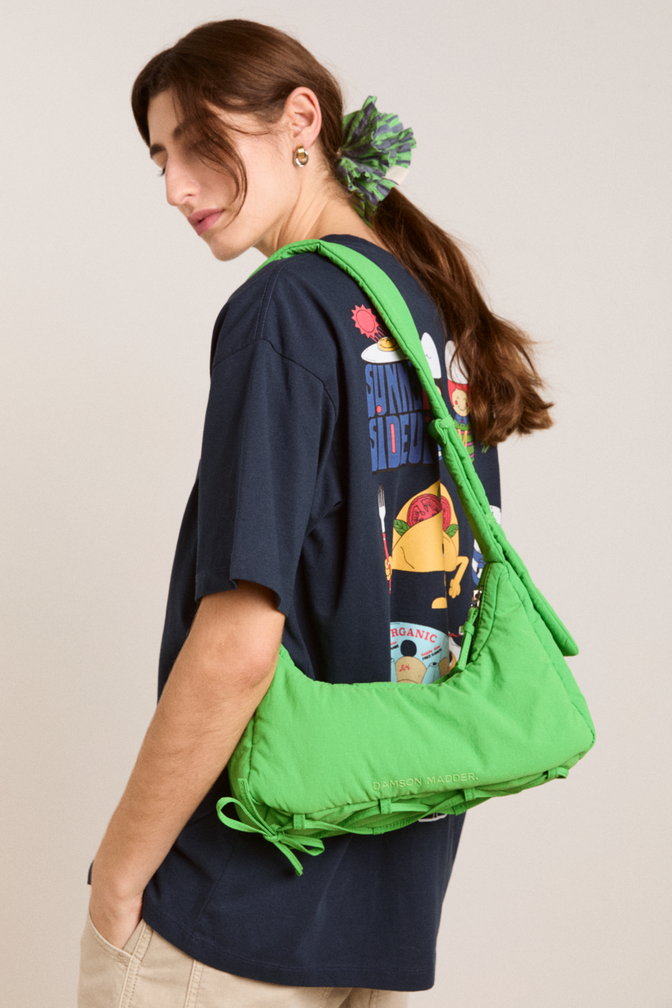 puffy saz bag - green