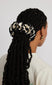 wiggle crochet scrunchie in white & black