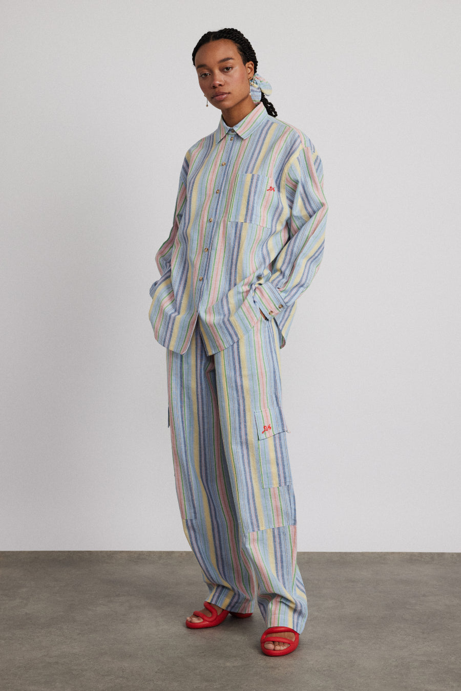 skyla shirt - multi stripe
