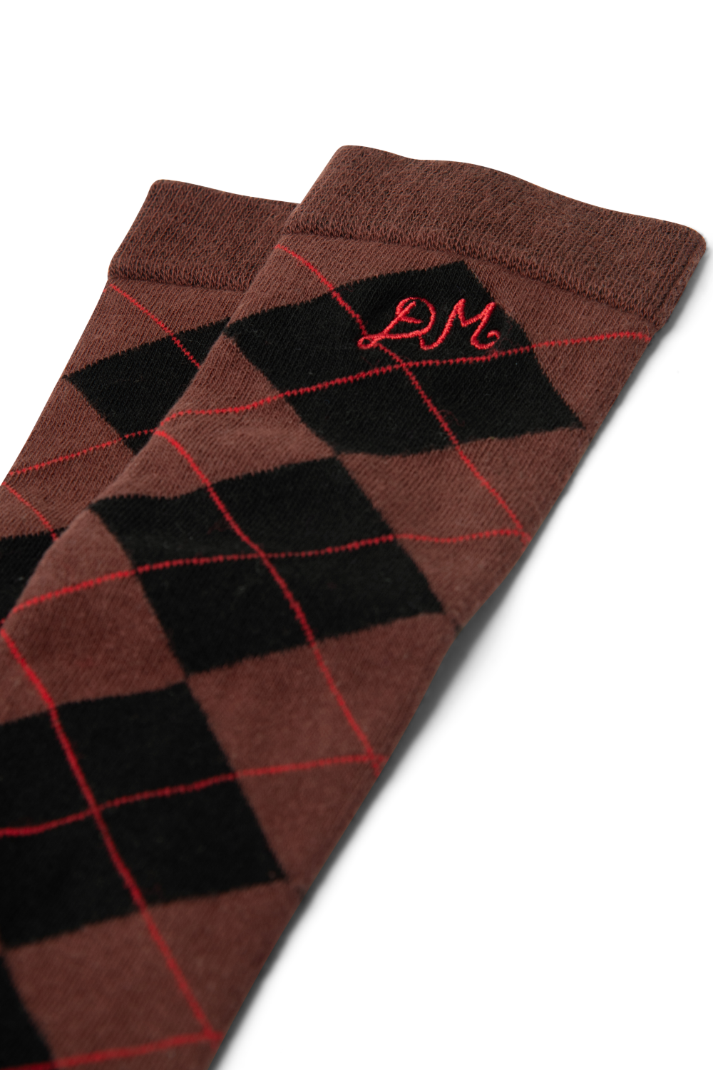 Knee Length Socks - Choc Argyle