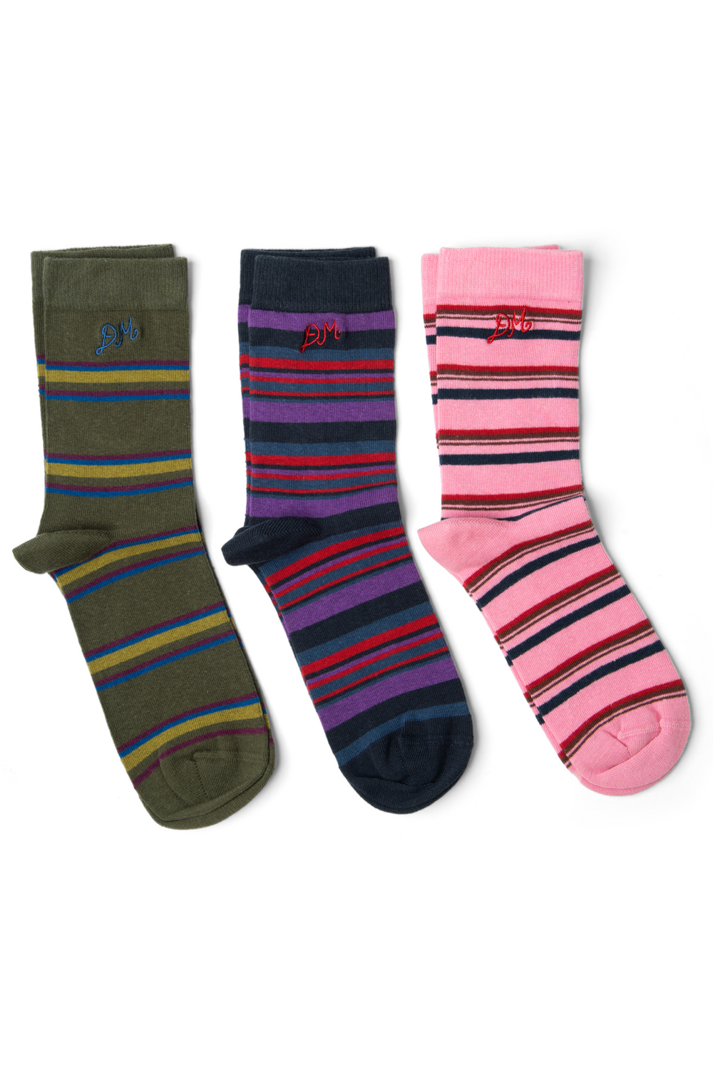 3 Pack Socks - Mixed Pop Stripes