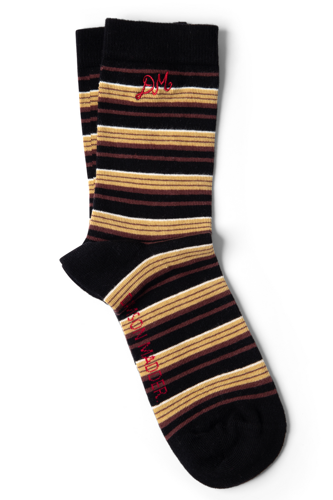 Calf Length Sock - Chestnut Stripe