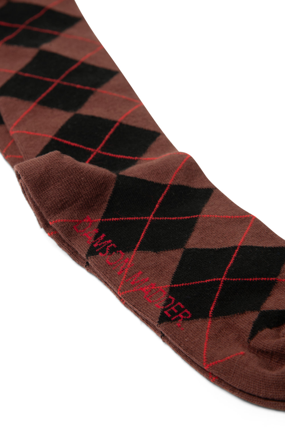 Knee Length Socks - Choc Argyle