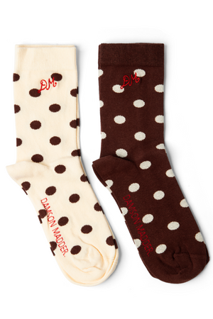 2 Pack Spot - Choc & Ecru Spot