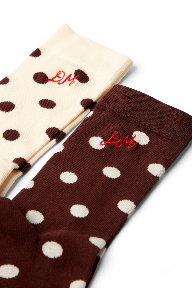 2 Pack Spot - Choc & Ecru Spot