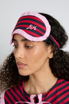 damson pj eye mask - red/navy stripe