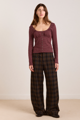 haisley check tailored trouser - multi