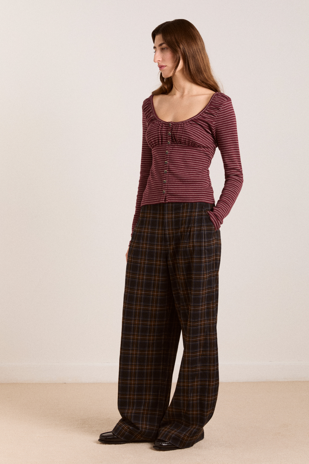 haisley check tailored trouser - multi
