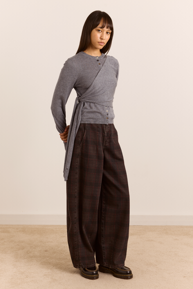 Venna Wrap Cardigan - Grey