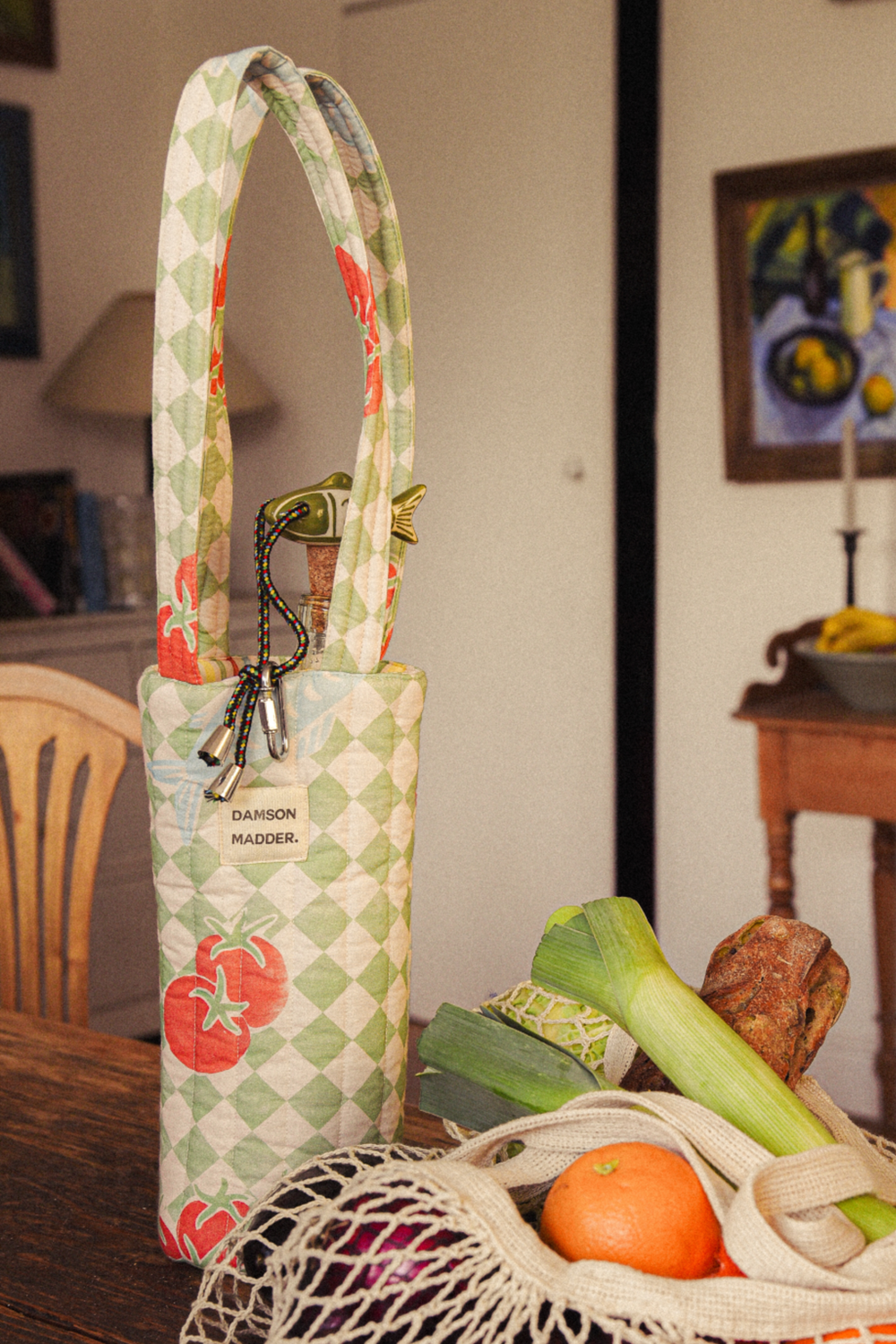 novelty vegetable print wine bag