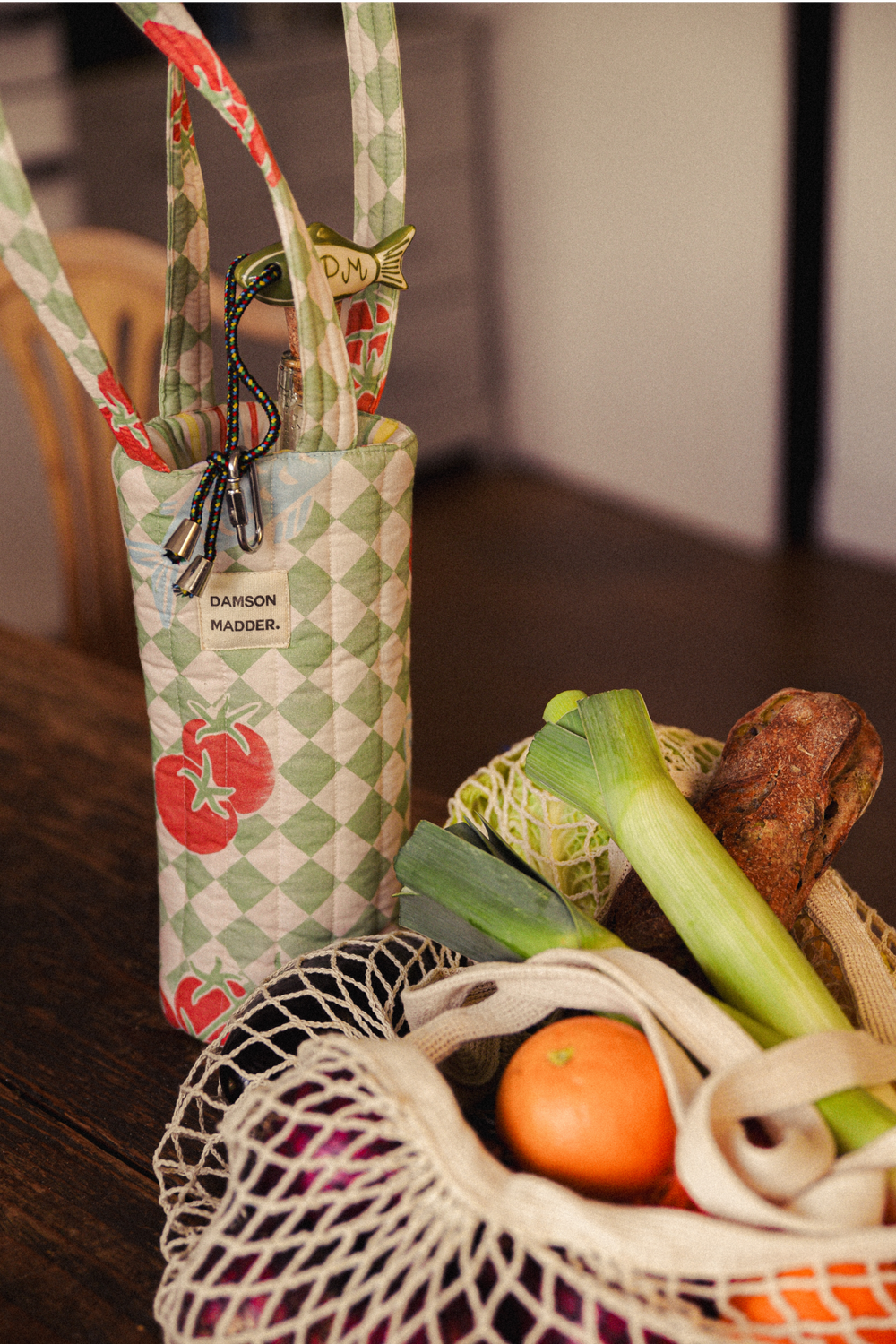 novelty vegetable print wine bag