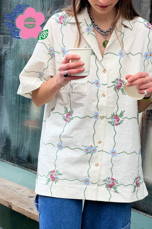 TABLECLOTH EMBROIDERED SHIRT