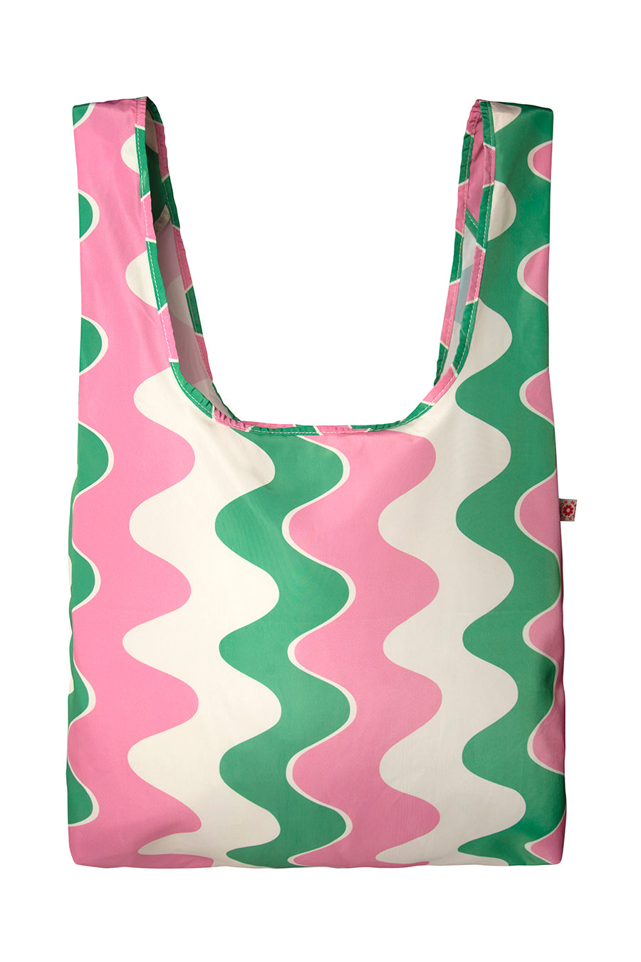 shopper bag in wavy print