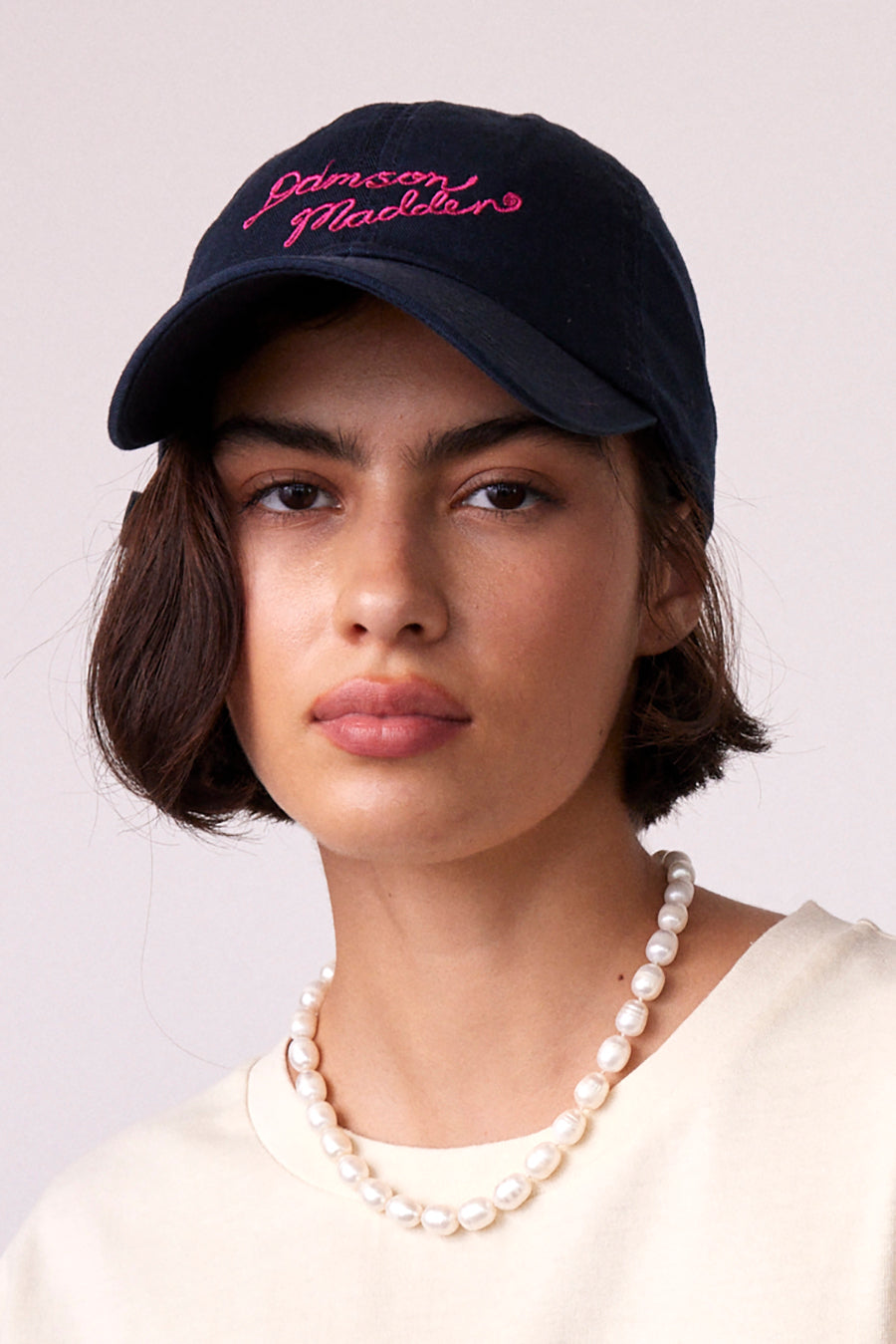 navy embroidered cap