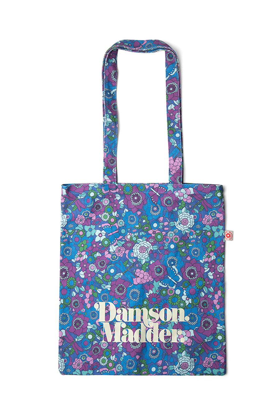 SMALL TOTE BAG IN BLUE FLORAL PRINT