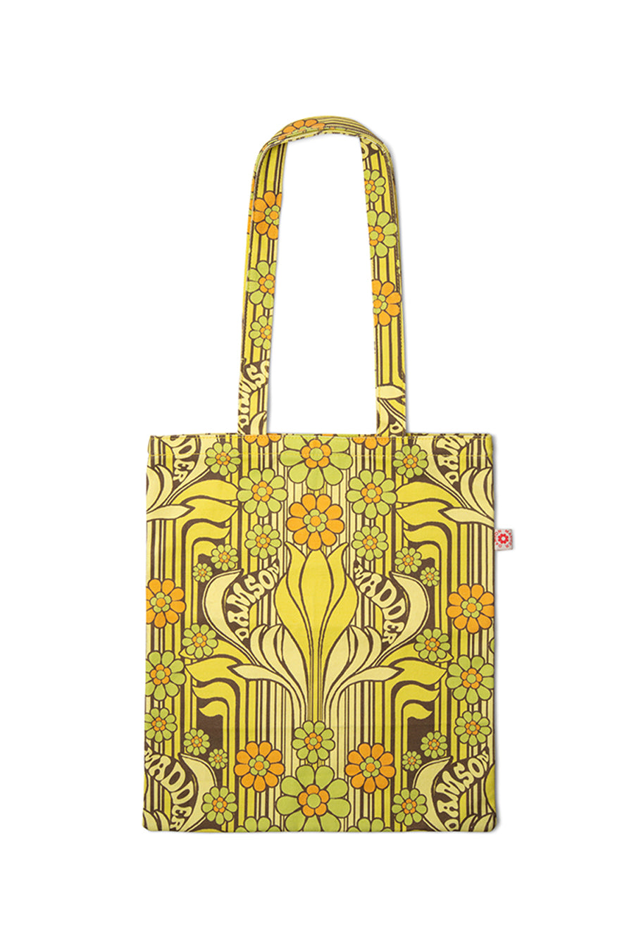 SMALL TOTE BAG IN YELLOW 70S FLORAL PRINT